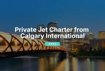 Calgary skyline dusk peace bridge illuminated luxury private jet charter destination