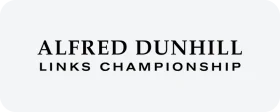 Alfred Dunhill Links Championship logo featuring elegant typography on white background